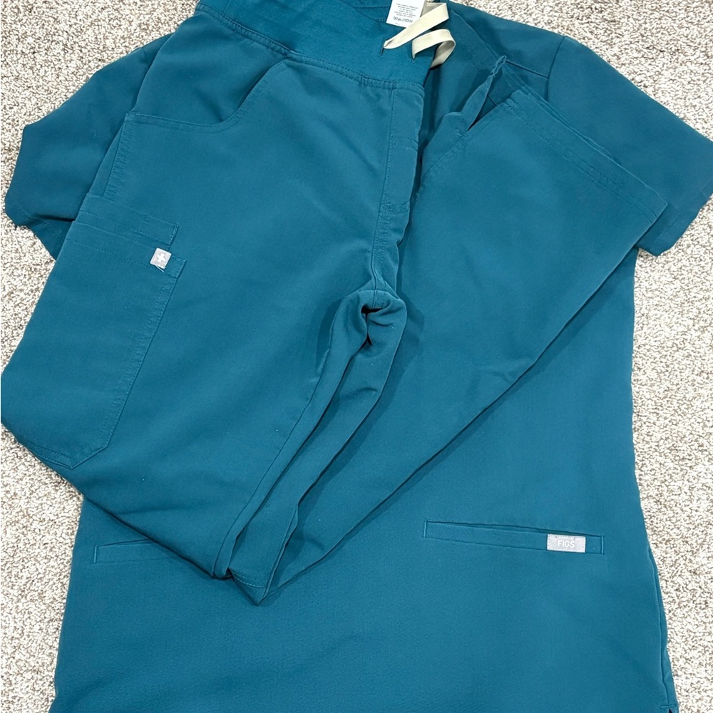 Figs Teal XS Scrub Set